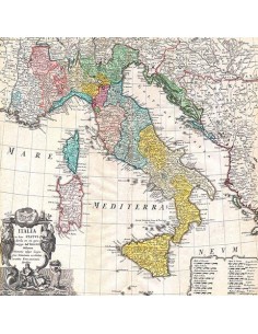 Mapa de Italia, 1742