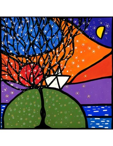 El pequeño barco en la colina