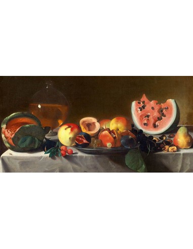 Naturaleza muerta con fruta y jarra