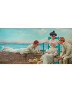 Leyendo junto al mar