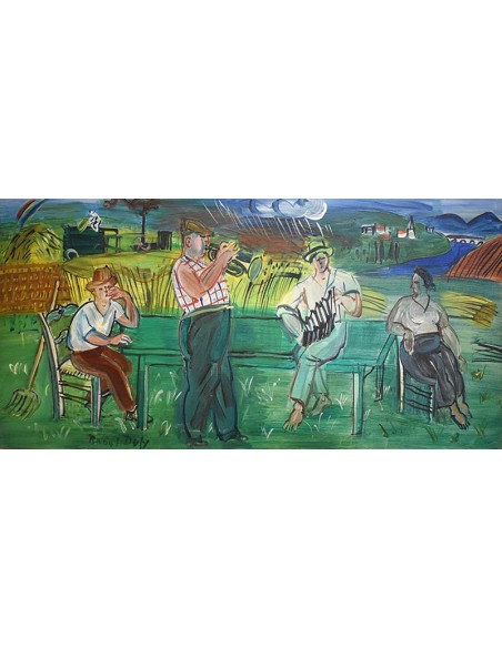 Músicos en el campo