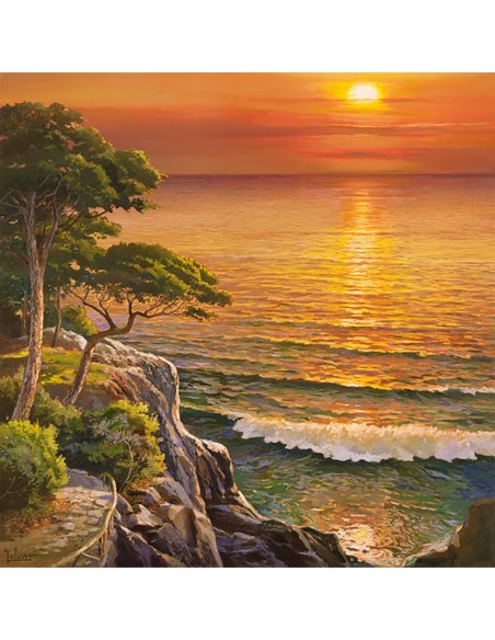 Puesta de sol sobre el Mediterráneo