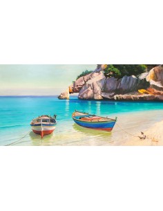 Barcos en la cala, Cerdeña (detalle)