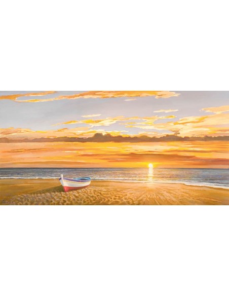 Puesta de sol en la costa