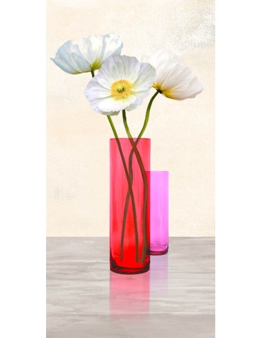 Amapolas en jarrones de cristal (Morado II)