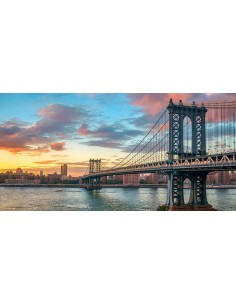 Puente de Manhattan al atardecer, Nueva York