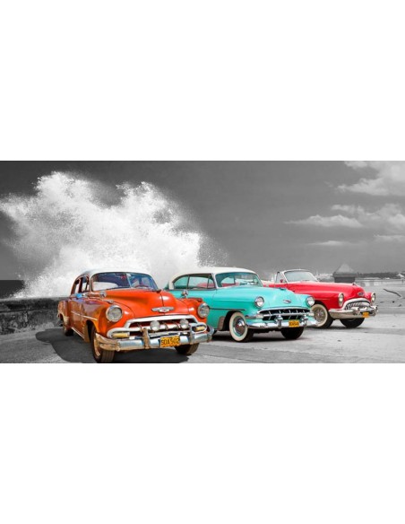 Autos en la Avenida de Maceo, La Habana, Cuba (BW)