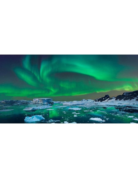 Aurora boreal, Islandia (detalle)