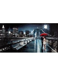 Besándose en el puente de Brooklyn