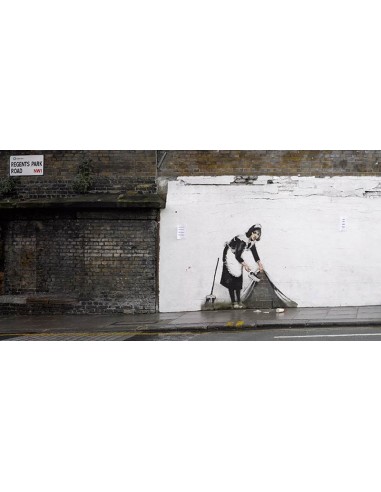 Regents Park Rd, Camden, Londres (grafiti atribuido a Banksy)