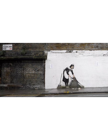 Regents Park Rd, Camden, Londres (grafiti atribuido a Banksy)