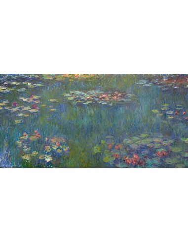 Le Bassin aux nymphéas, reflejos verdes, 1920-1926