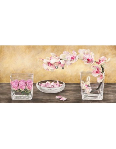 Arreglo de orquídeas y rosas