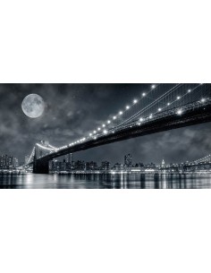 Puente de Brooklyn de noche, Nueva York