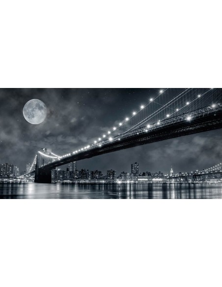 Puente de Brooklyn de noche, Nueva York