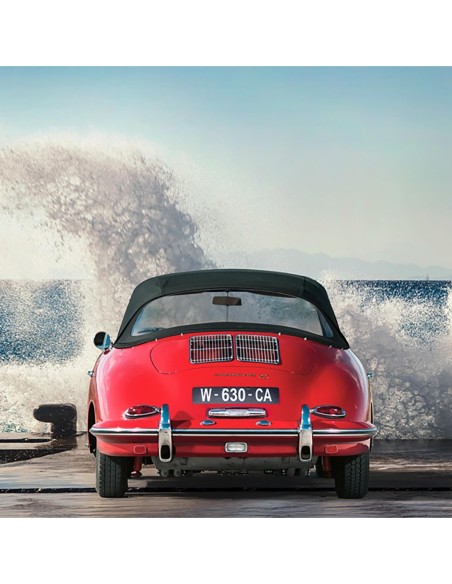 Olas del océano rompiendo sobre bellezas vintage (detalle 1)