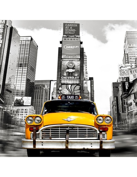 Taxi clásico en Times Square, Nueva York (detalle)