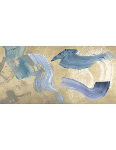 Ondas azules sobre oro