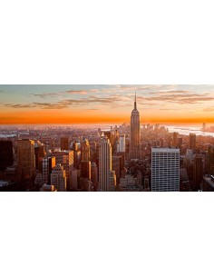Puesta de sol sobre la ciudad de Nueva York
