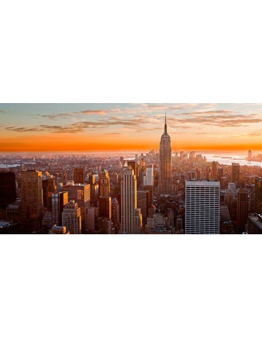 Puesta de sol sobre la ciudad de Nueva York