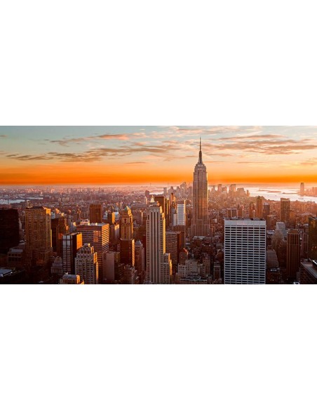 Puesta de sol sobre la ciudad de Nueva York