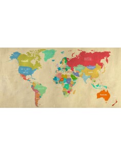 Mapa moderno del mundo (detalle)