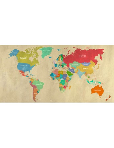 Mapa moderno del mundo (detalle)