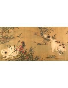 Juego de primavera en un jardín Tang