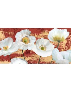 Amapolas lavadas (rojas y doradas)