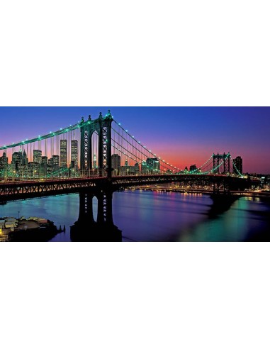 Puente y horizonte de Manhattan