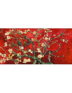 Van Gogh Deco - Almendro en flor (variación roja, detalle)