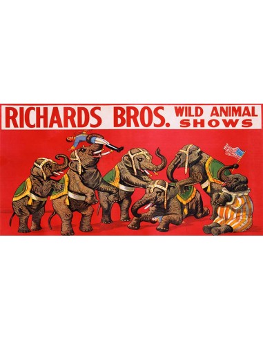 Espectáculos de animales salvajes de Richards Bros., hacia 1925