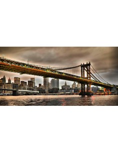 Puente de Manhattan y horizonte de la ciudad de Nueva York, NYC