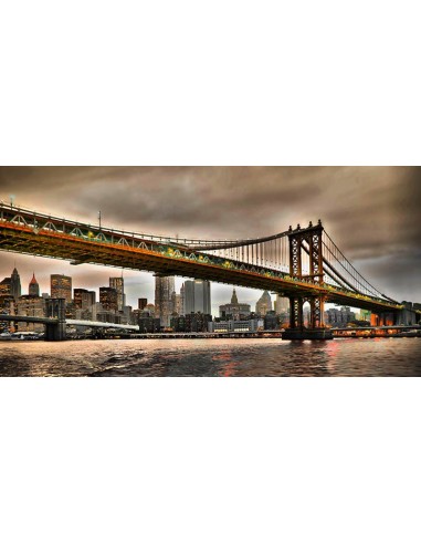 Puente de Manhattan y horizonte de la ciudad de Nueva York, NYC