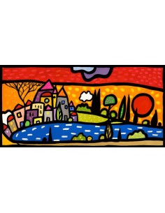 Puesta de sol en el lago