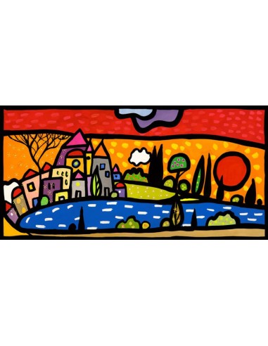 Puesta de sol en el lago