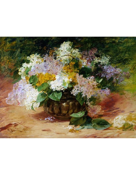 Una naturaleza muerta de lilas