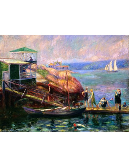 Nadando en la bahía