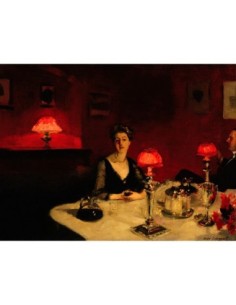 Una mesa de cena por la noche