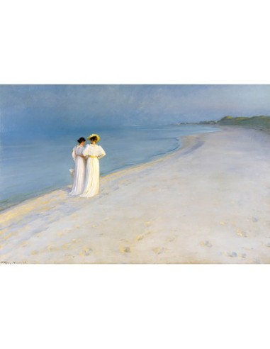 Noche de verano en la playa de Skagen