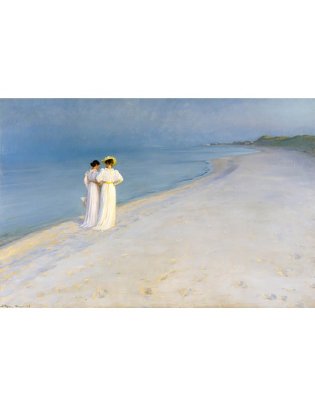 Noche de verano en la playa de Skagen