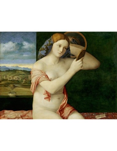 Mujer joven en el espejo