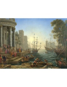 Puerto marítimo con el embarque de Santa Úrsula