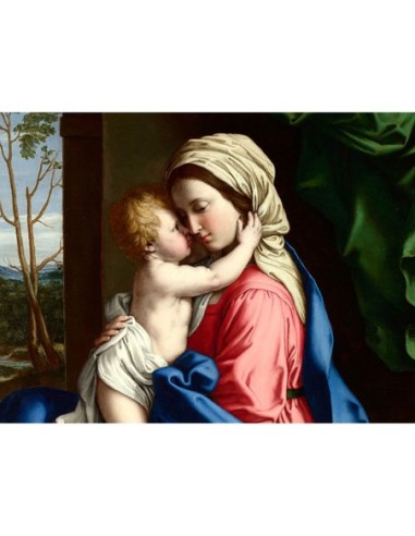 La Virgen y el Niño abrazándose (detalle)