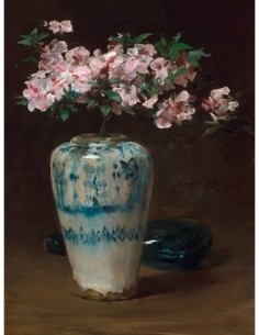 Azalea rosa - Jarrón chino