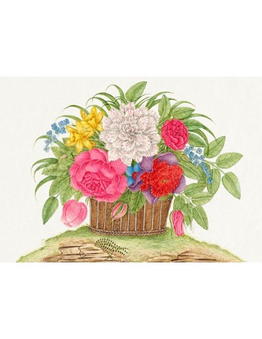 Cesta de flores florecientes II