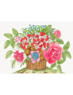 Cesta de flores florecientes