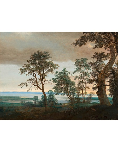 Paisaje fluvial visto a través de los árboles, c. 1638