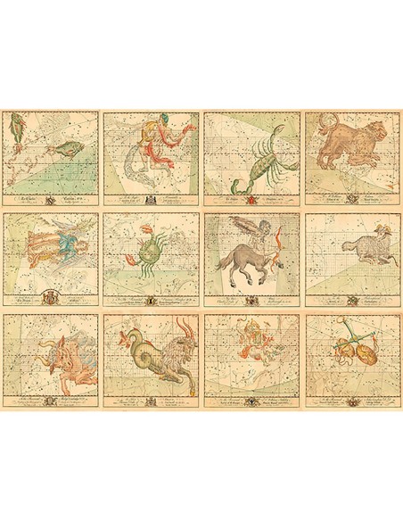 Cartas estelares de los signos del Zodíaco