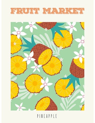 Mercado de frutas: Piña